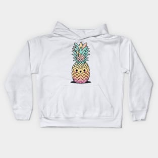 Cute cat pineapple Kids Hoodie